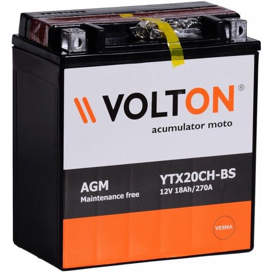 conversion Delicious etc Baterie moto Volton AGM 12V 18Ah (YTX20CH-BS) - Baterii Moto